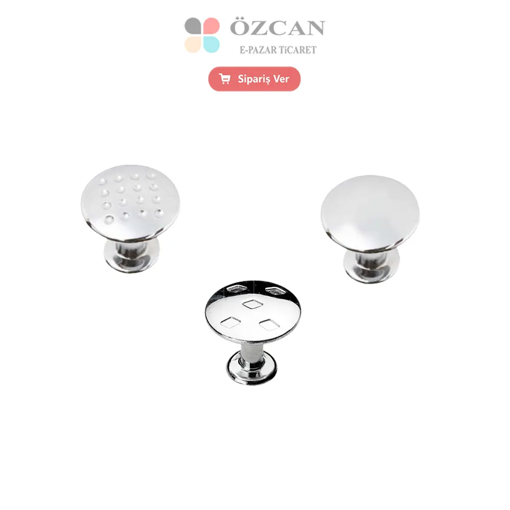 00001-Noktalı & Düz Düğme kulp çekmece mutfak kulp alüminyum ozcan pazar -0001 Zamak Düğme Kulp Noktalı Düz Tek Delikli Siyah Altın