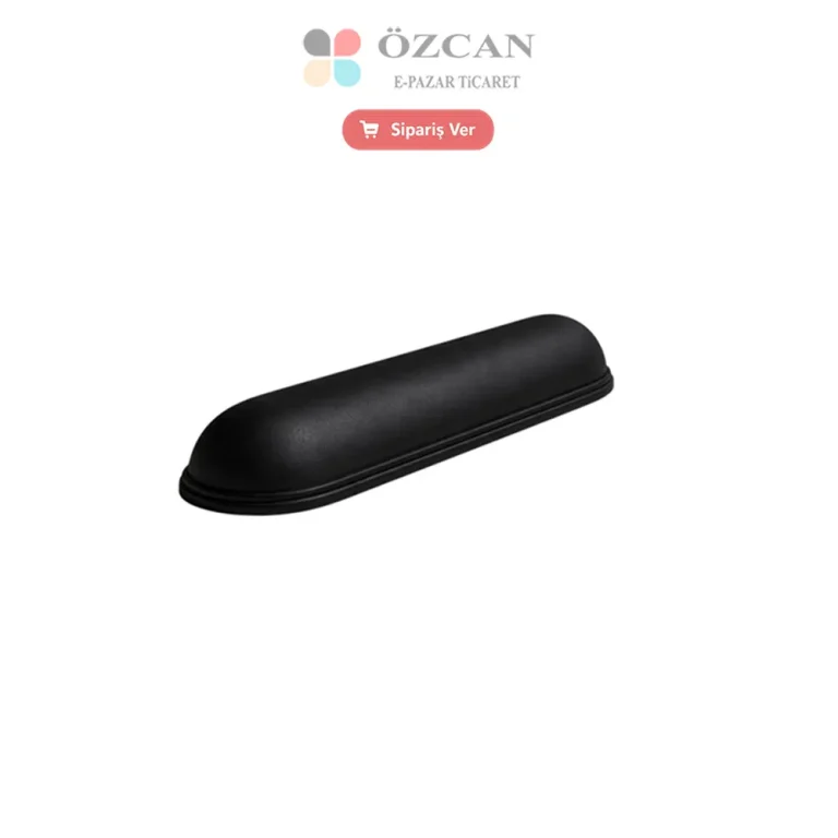 Alüminyum Çanak Kulp 96 mm ve 128 mm ölçülerinde, Siyah Antrasit renkte. Mutfak dolabı kulpları için paslanmaz, ergonomik ve şık tasarım. Hemen incele!