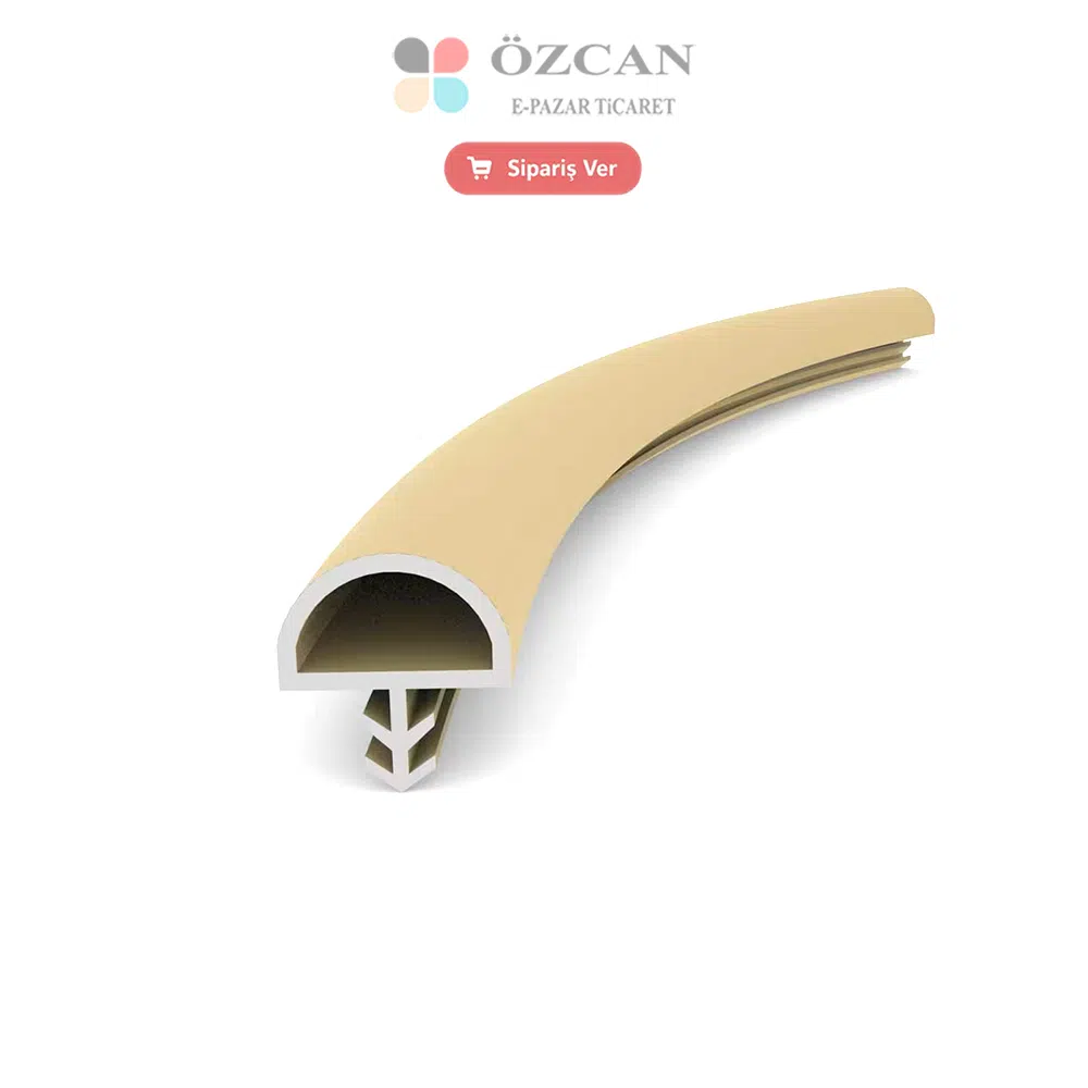 Oval formlu beyaz kendinden yapışkanlı ahşap kapı fitili