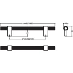 Alüminyum İnci Kulp 128 160 192 224 mm Siyah Mat Altın Altın Füme Antik