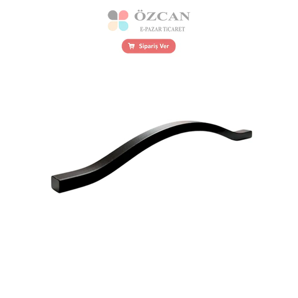 00033- Balabadi Kulp Dolap çekmece mutfak kulp alüminyum ozcan pazar-001 Alüminyum Balabadi Kulp 160 192 224 mm Siyah Krom