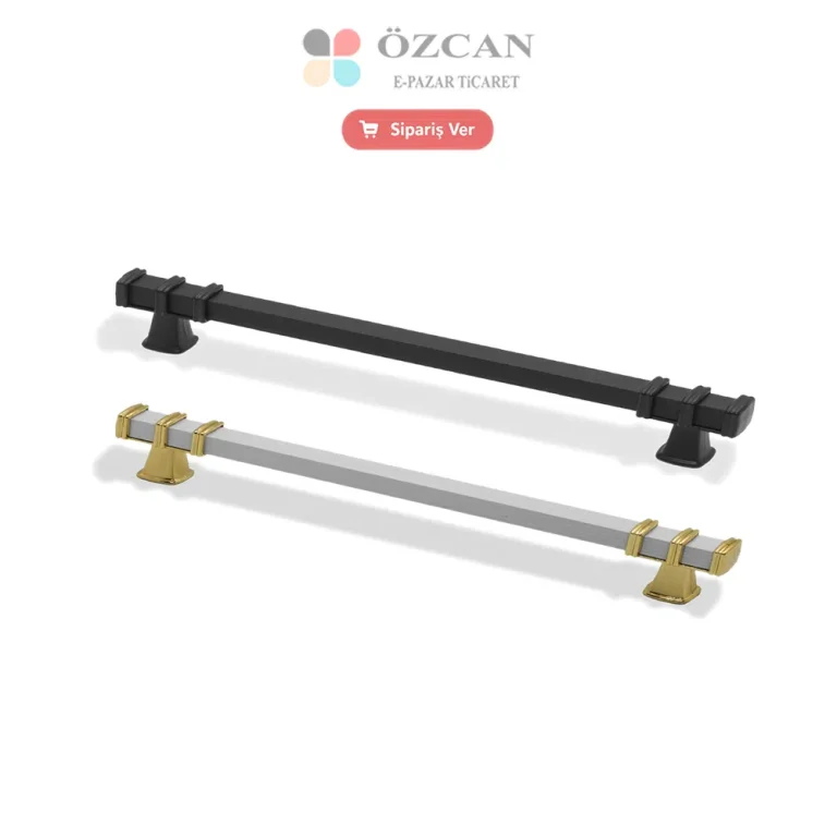 Eros Kare Kulp 128 160 192 224 mm Siyah Krom Altın Antik Çift Renkli