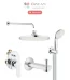 Krom Ankastre Duş Seti Üç Yönlü Termostatik S100100190 Banyo Batarya Takımı