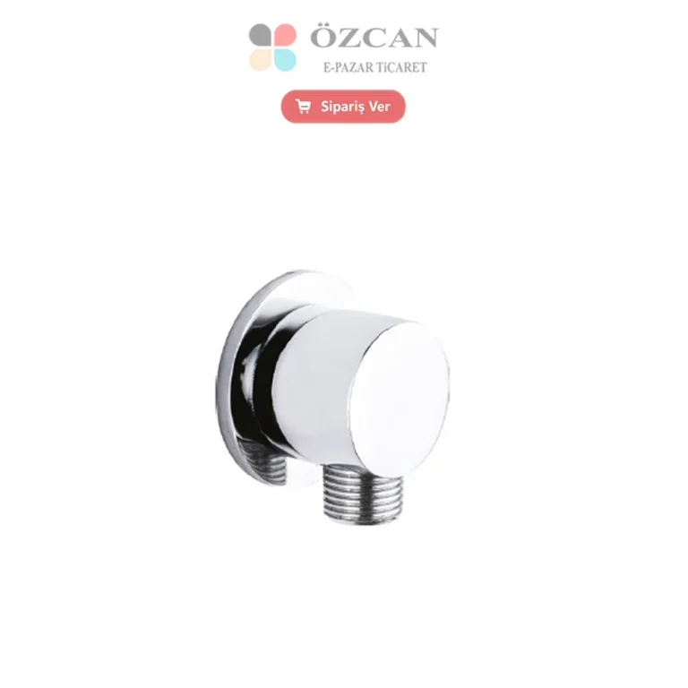 Krom Ankastre Duş Adaptörü Yuvarlak S100100190-4 Banyo Bağlantı Aksesuarı