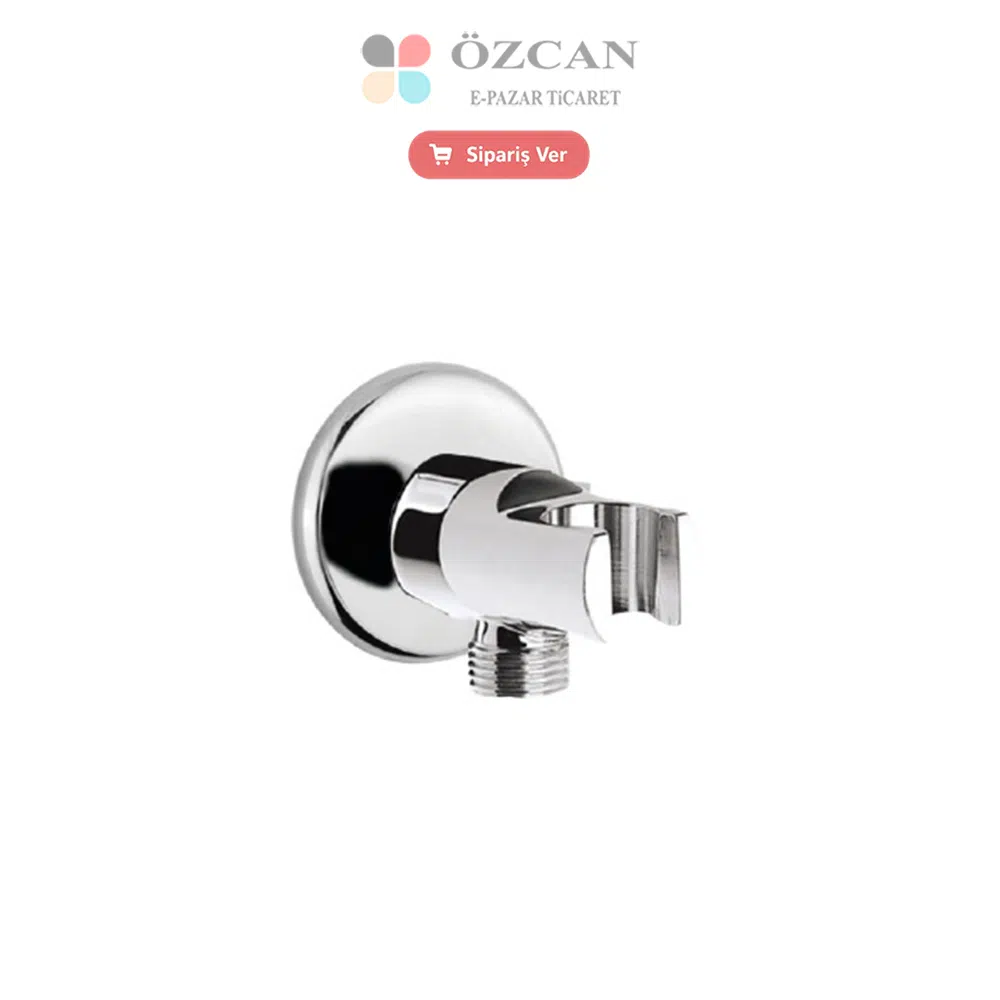 Krom Ankastre Mafsallı Duş Adaptörü Yuvarlak S100100190-7 Banyo Bağlantı Aksesuarı