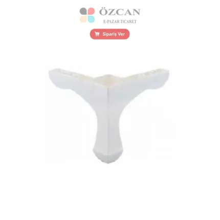 Lükens Plastik Ayak AY-1212 Beyaz Çeviz 14 cm