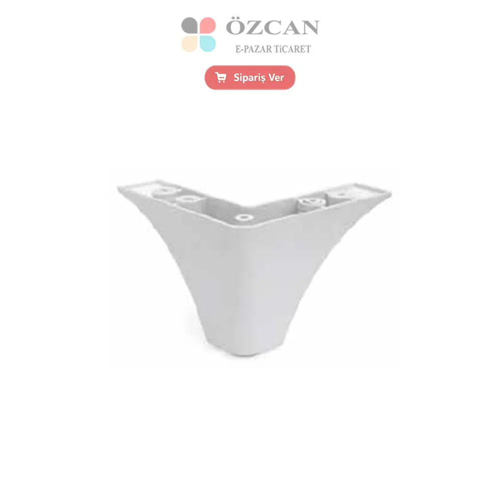 0035- Mimoza Plastik Ayak masa mobilya koltuk baza ayak ozcan pazar 0001 Mimoza Plastik Ayak AY-1602 Beyaz Çeviz 10 cm