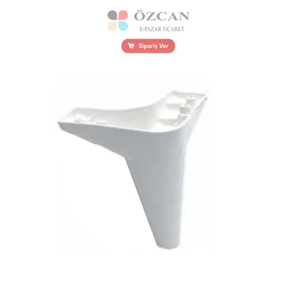 Asya Plastik Ayak AY-1613 Beyaz Çeviz 12 cm