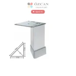 Üçgen Alm. Ayak AY-159 Mat Krom İnox Beyaz Siyah 5 cm 8 cm 10 cm 12 cm 15 cm 20 cm 25 cm 40 cm