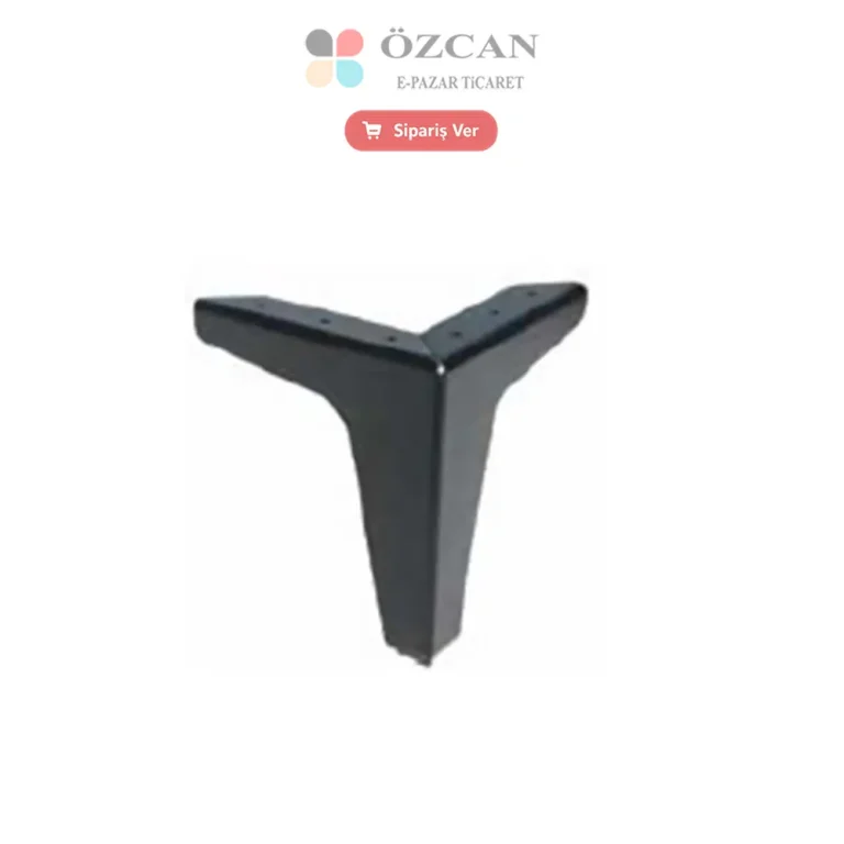 Everest Dekor Ayak AY-600 Beyaz Siyah Krom 15 cm