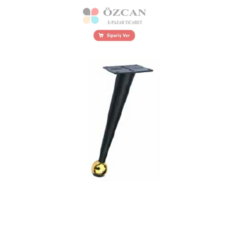 Aras Dereceli Konik Ayak AY-604 Beyaz Siyah Krom 17 cm