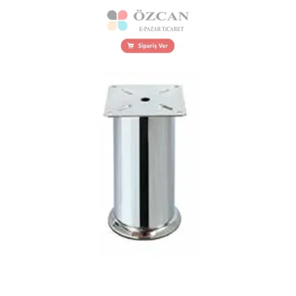 Metal Baza Ayağı Metal Bingo AY-431-60 Krom Beyaz Siyah 6 cm 8 cm 10 cm 12 cm 15 cm 20 cm Ø 60