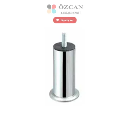 Baza Saplamalı Metal Ayak Pls. Bingo AY-541-42 Krom 6 cm 8 cm 10 cm 12 cm 15 cm Ø 42 M8-M10 Saplamalı