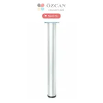 Tabla Metal Ayağı Ahşap İçin Pls. Taban AY-663-76 Krom Mat Krom 71 cm Ø 76 mm Dev Jumbo Plastik Taban