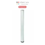 Metal Cam Masa Ayağı Tablalı AY-672-60 Krom Mat Krom 71 cm Ø 60 mm Jumbo Cam Tabla Tutucu.