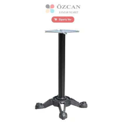 Döküm Ayak Metal Gövde AY-1071-76 Mat Siyah Beyaz 71 cm Ø 76 mm Döküm Demir.